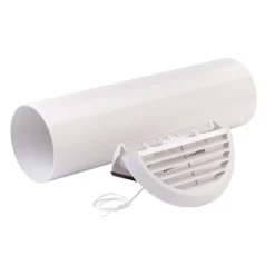 Xpelair Simply Silent 100mm Easy-Fit Round White Wall Kit - SSWKWR