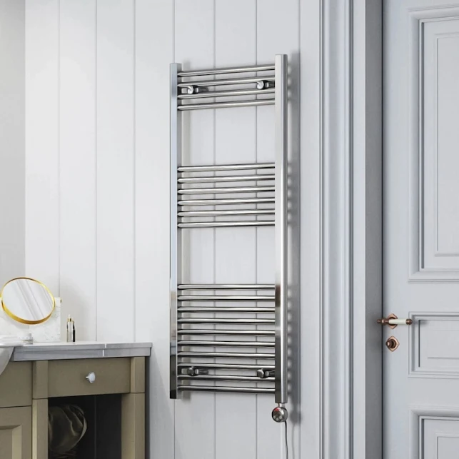 Terma Leo Electric Towel Rail With MOA Element 1200x500mm Chrome - WLLLE120050-MOA 6 Terma Leo Electric Towel Rail With MOA Element 1200x500mm Chrome - WLLLE120050-MOA - Image 4