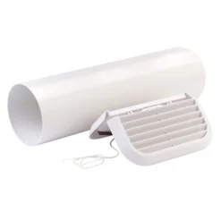 Xpelair Simply Silent 100mm Easy-Fit Straight White Wall Kit - SSWKWS