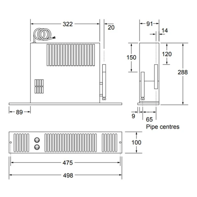 Smith's Space Saver SS7 Fan Convector - Kitchen Plinth Heater - HPSS10003 5 Smith's Space Saver SS7 Fan Convector - Kitchen Plinth Heater - HPSS10003 - Image 3