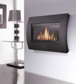 Flavel Curve Outset Gas Fire Black