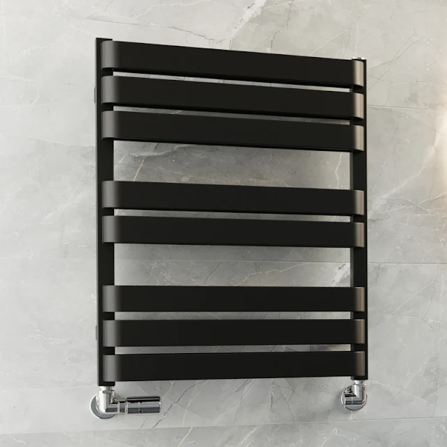 Terma Warp T Bold Heated Towel Rail 655x500mm Matt Black - WGWTB065050-KS95SX 8 Terma Warp T Bold Heated Towel Rail 655x500mm Matt Black - WGWTB065050-KS95SX - Image 6