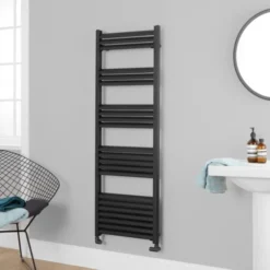 Towelrads Eton Anthracite Heated Towel Rail 1800x500mm - 136078