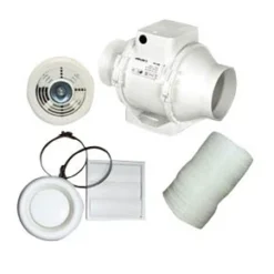 Airflow Aventa 100mm Inline Extractor Fan Kit With Timer And LED Lamp - 9041408