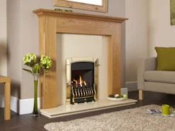 Flavel Caress Plus Traditional Remote Control Gas Fire Brass - FKPC11RN2