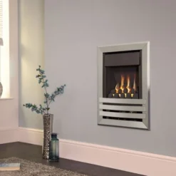 Flavel Windsor Contemporary Plus Wall Mounted Manual Control Coal Gas Fire Silver