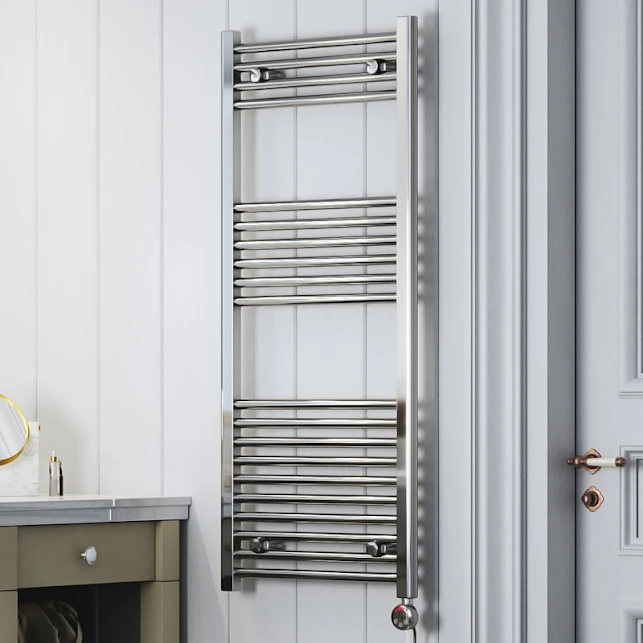 Terma Leo Electric Towel Rail With MEG Element 1200x500mm Chrome - WLLLE120050-KCROE8MEGP 6 Terma Leo Electric Towel Rail With MEG Element 1200x500mm Chrome - WLLLE120050-KCROE8MEGP - Image 4