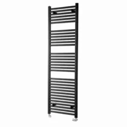 Towelrads Pisa 25mm Black Straight Heated Towel Rail 1600x500mm - 170008