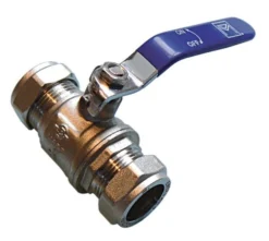 54mm Blue Compression Lever Ball Valve - 10055640