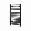 Towelrads Pisa 25mm Black Straight Heated Towel Rail 800x600mm - 170003 -Heat Forge Shop 616cec87 3558 478f 8d76 f598122d71fb