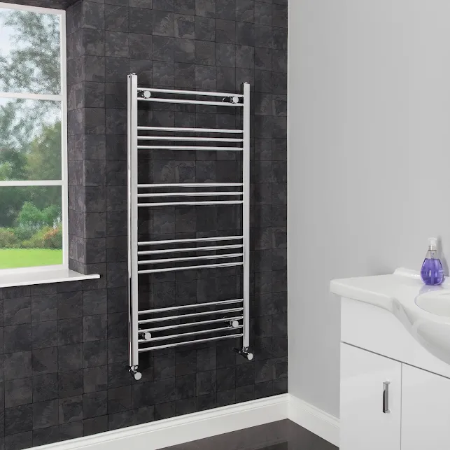 Essentials Heated Towel Rail Chrome 1200 X 600mm Flat 6 Essentials Heated Towel Rail Chrome 1200 X 600mm Flat - Image 4