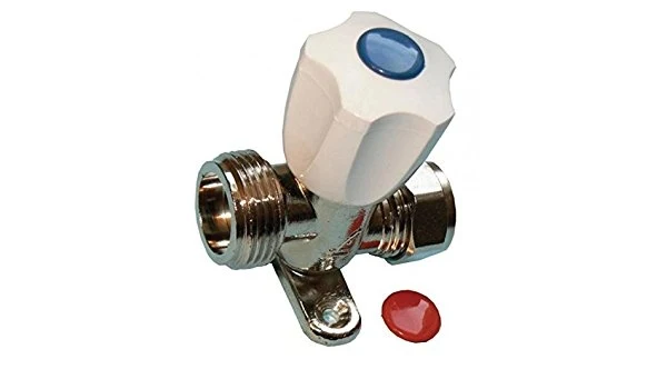 Straight Backplate Washing Machine Taps - 10035367 3 Straight Backplate Washing Machine Taps - 10035367