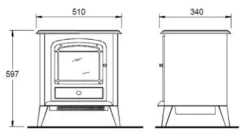 Dimplex Club LED Electric Stove -Heat Forge Shop 7580a640 da02 4da7 9bfa f7fbac299e10