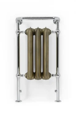 Terma Cast Iron Towel Rail 900x490mm Antique Brass & Chrome Surround - WGNTR090049LAN5AX