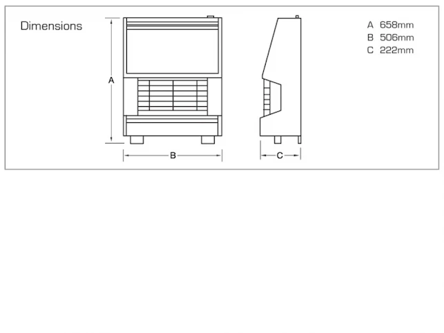 Flavel Firenza Outset Gas Fire Black 4 Flavel Firenza Outset Gas Fire Black - Image 2