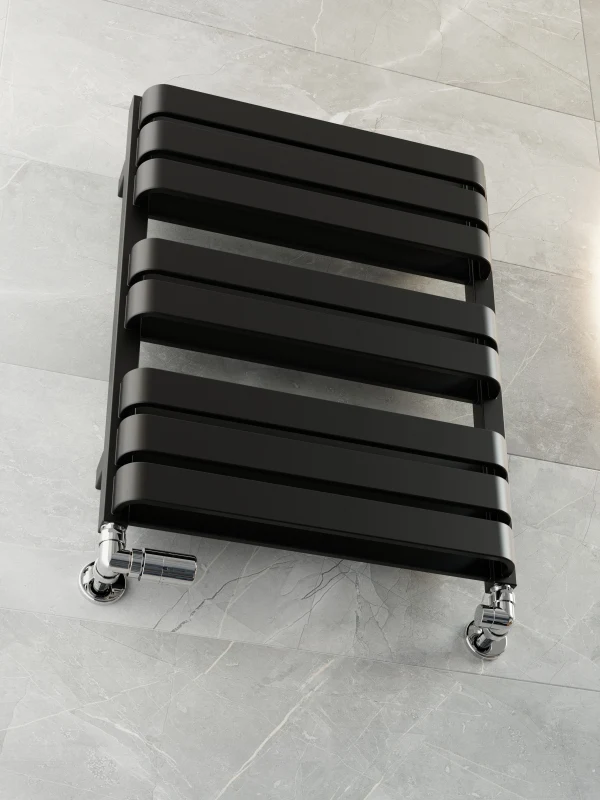 Terma Warp T Bold Heated Towel Rail 655x500mm Matt Black - WGWTB065050-KS95SX 7 Terma Warp T Bold Heated Towel Rail 655x500mm Matt Black - WGWTB065050-KS95SX - Image 5