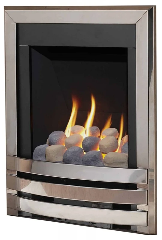 Flavel Windsor Contemporary Pebble Gas Fire Polished Silver 4 Flavel Windsor Contemporary Pebble Gas Fire Polished Silver - Image 2