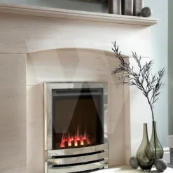 Flavel Windsor Contemporary Manual Control Coal Gas Fire Brushed Steel