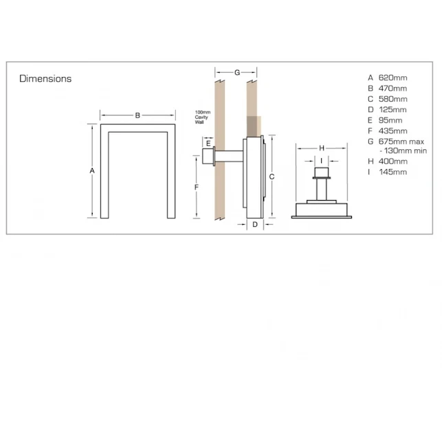 Flavel Raglan Balanced Flue Gas Fire Manual Control Silver 4 Flavel Raglan Balanced Flue Gas Fire Manual Control Silver - Image 2
