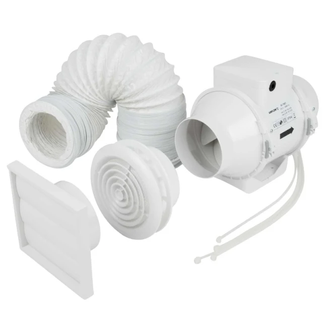 Airflow Aventa 100mm Inline Extractor Fan Kit With Timer - 9041407 3 Airflow Aventa 100mm Inline Extractor Fan Kit With Timer - 9041407