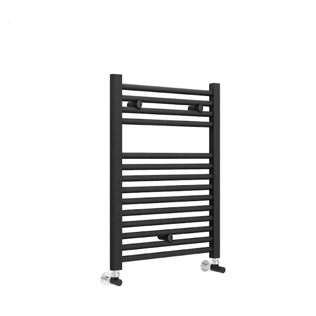Lazzarini Essential 1110mm X 600mm Towel Rail Straight Matt Black - 148294 3 Lazzarini Essential 1110mm X 600mm Towel Rail Straight Matt Black - 148294
