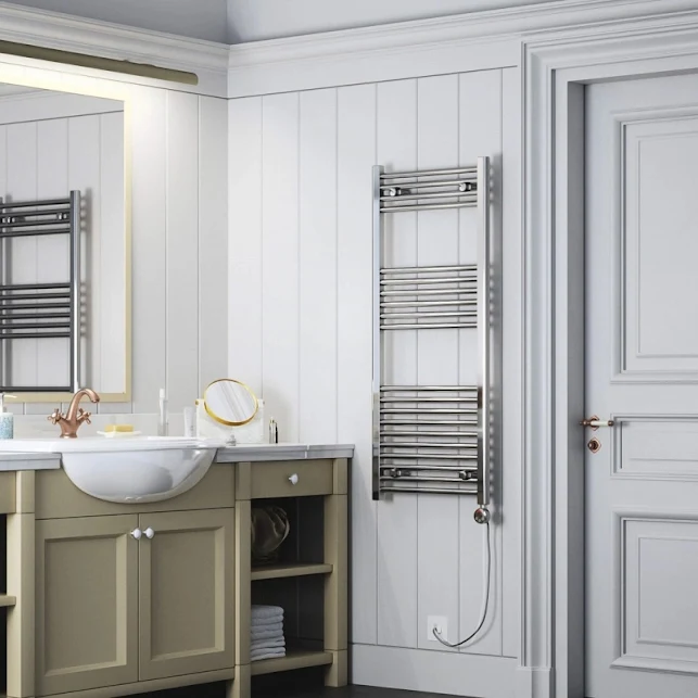 Terma Leo Electric Towel Rail With MOA Element 1200x500mm Chrome - WLLLE120050-MOA 7 Terma Leo Electric Towel Rail With MOA Element 1200x500mm Chrome - WLLLE120050-MOA - Image 5