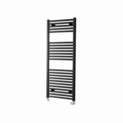 Towelrads Pisa 25mm Black Straight Heated Towel Rail 1200x600mm - 170006