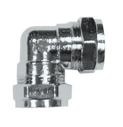 35mm Chrome Compression Elbow - 24024319