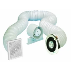 Airvent 100mm Shower In-Line Standard Fan With Timer & Light Kit - 434448A
