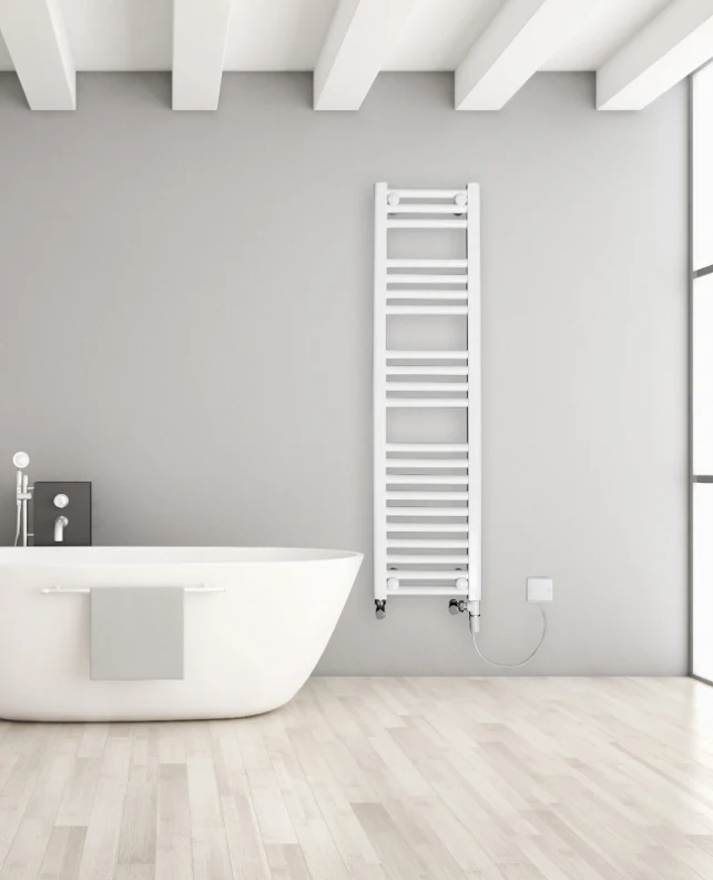 Discount Straight White Towel Rail 900mm X 600mm - 6M9 8 Discount Straight White Towel Rail 900mm X 600mm - 6M9 - Image 6