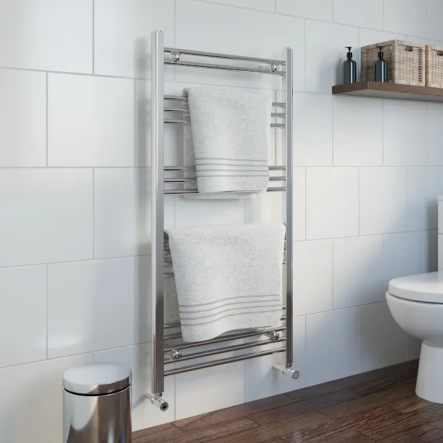 Essentials Heated Towel Rail Chrome 1200 X 600mm Flat 4 Essentials Heated Towel Rail Chrome 1200 X 600mm Flat - Image 2