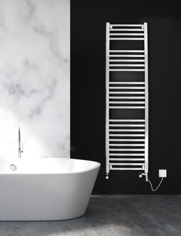 Discount Straight Dual Fuel Chrome Towel Rail 1467mm X 600mm - 6MC15DF 4 Discount Straight Dual Fuel Chrome Towel Rail 1467mm X 600mm - 6MC15DF - Image 2