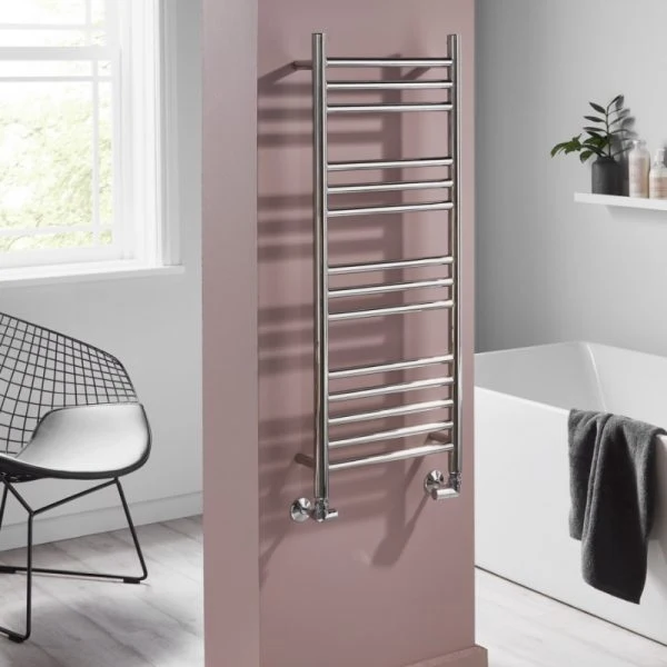 Towelrads Eversley Polished Stainless Steel Heated Towel Rail 1500x400mm - 136029