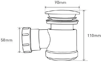 Essentials Chrome 50mm Hi-Flow Shower Waste 4 Essentials Chrome 50mm Hi-Flow Shower Waste - Image 2
